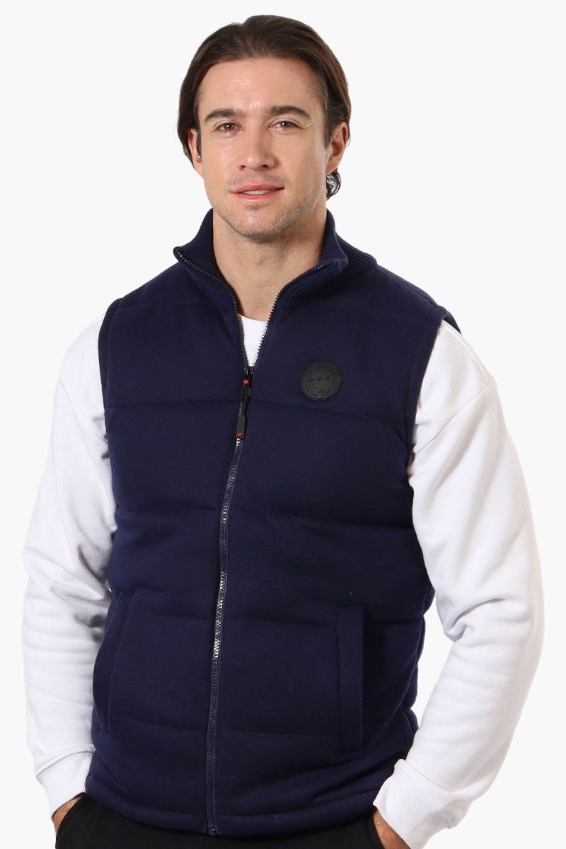 Puffer vest with sweater sleeves best sale