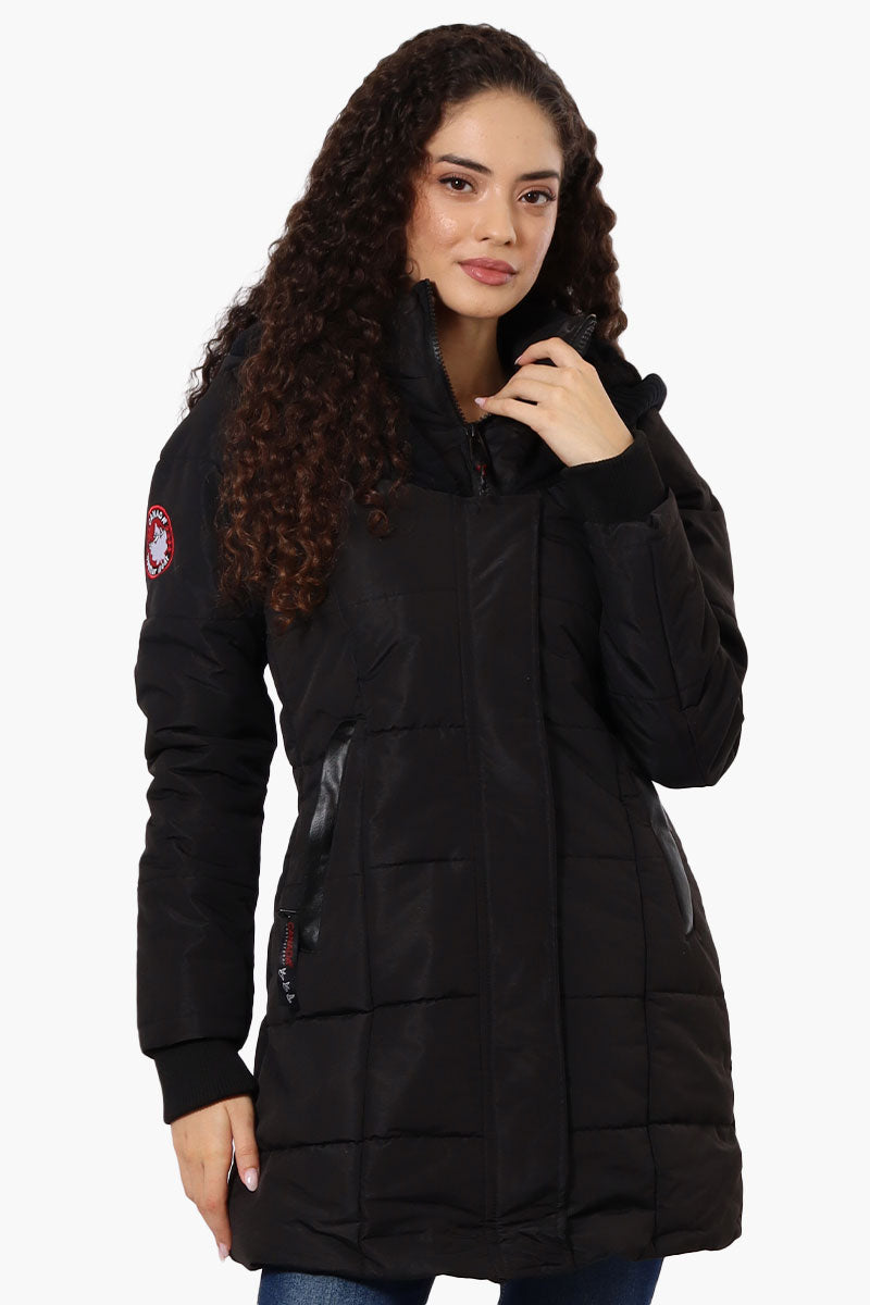 Canada Weather Gear Faux Fur Lined Hood Parka Jacket Black