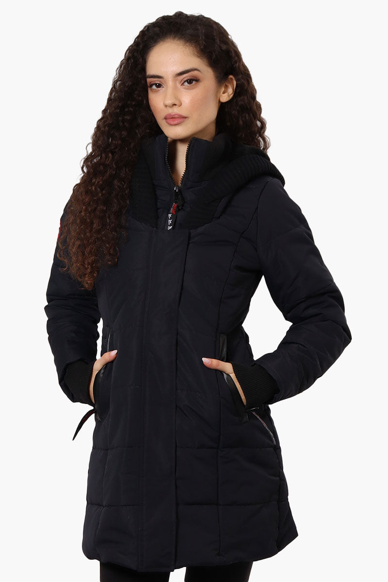 Canada Weather Gear Faux Fur Lined Hood Parka Jacket Navy