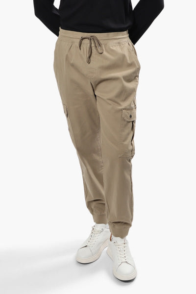 Canada Weather Gear Tie Waist Cargo Pants - Beige - Mens Pants - Canada Weather Gear