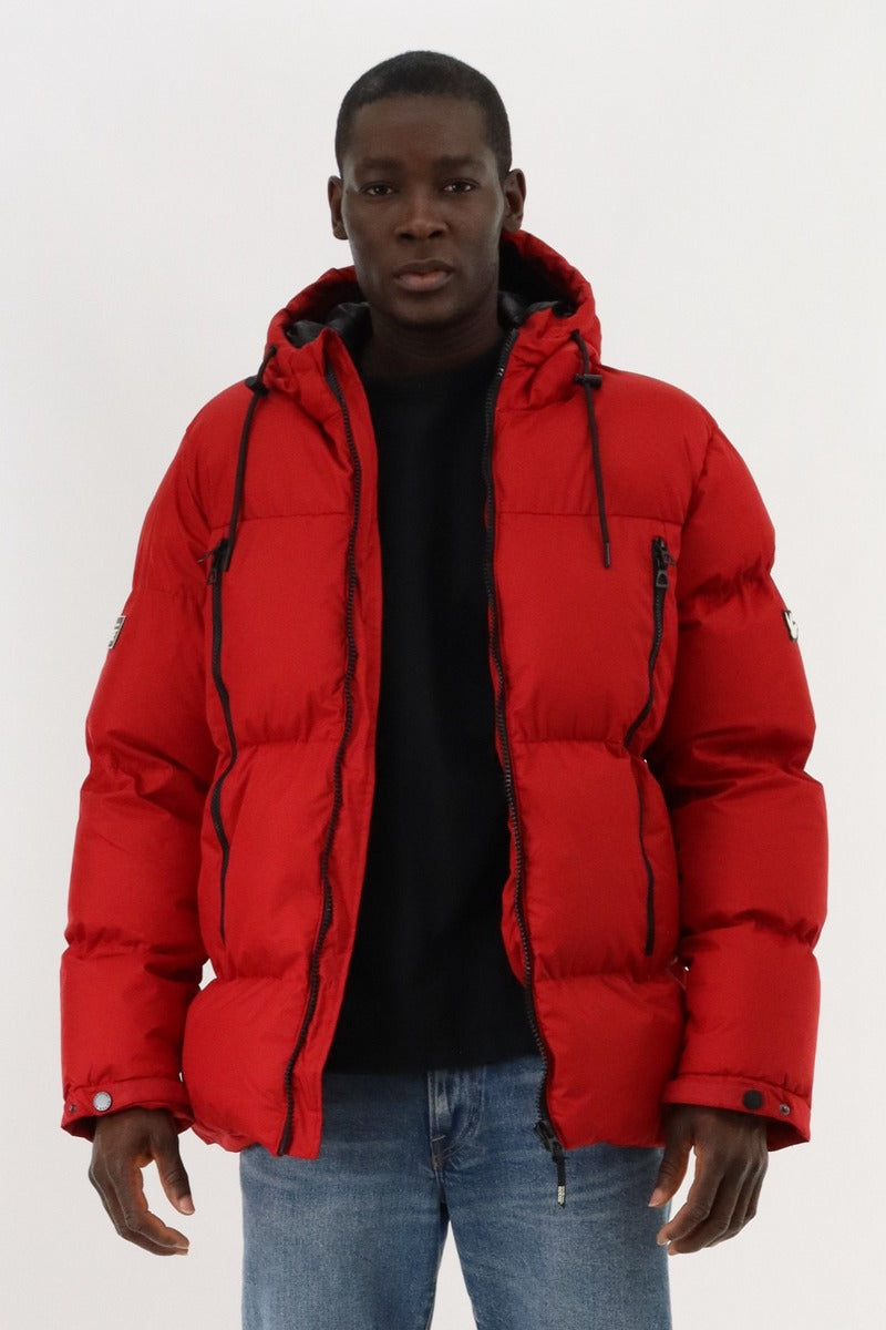Puffer Parka Jacket - Red