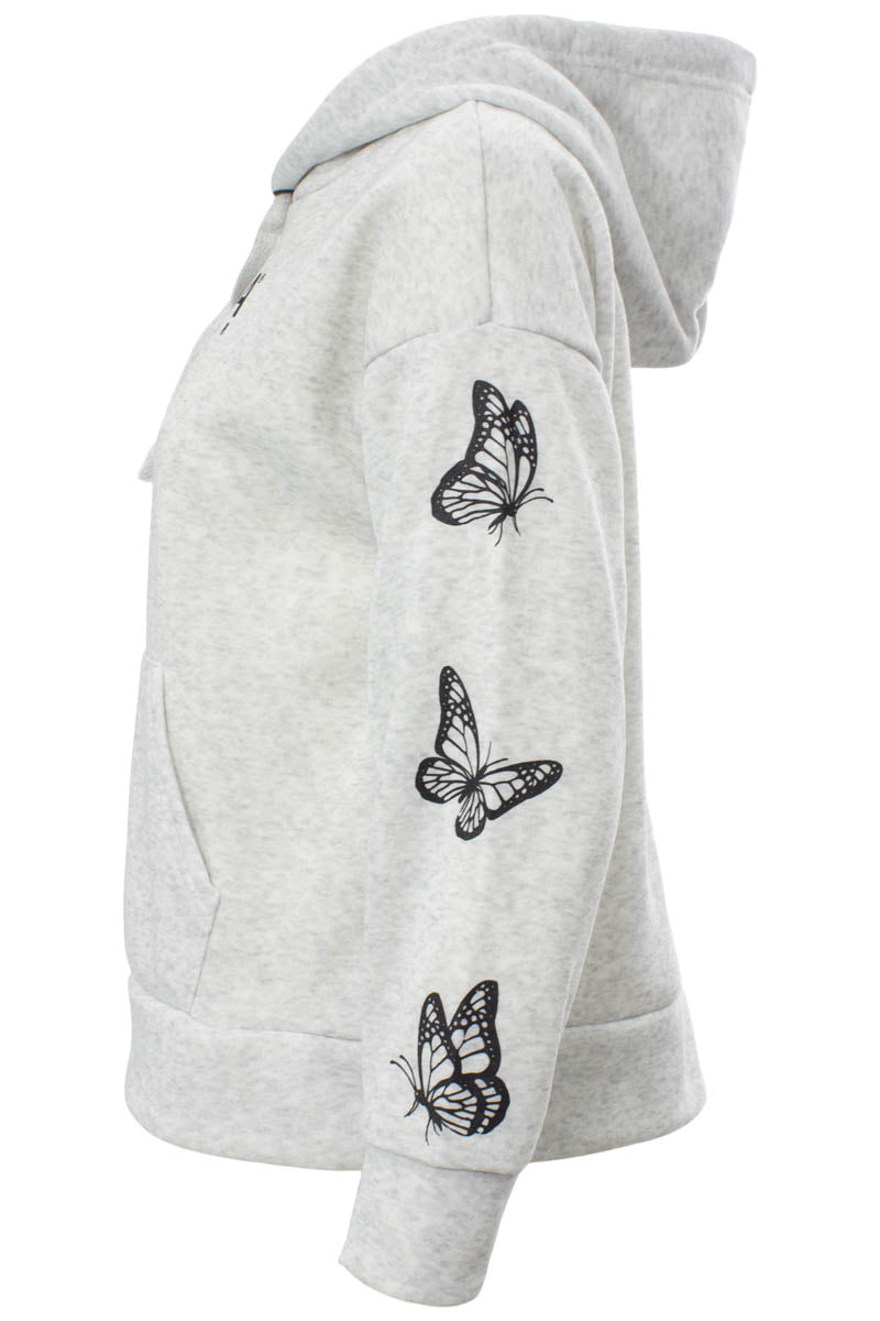 Canada Weather Gear Butterfly Sleeve Pullover Hoodie - Grey - Womens Hoodies & Sweatshirts - Canada Weather Gear