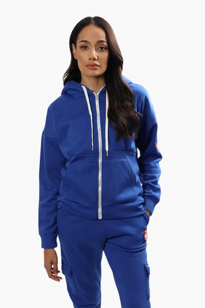 Canada Weather Gear Sherpa Lined Hoodie - Blue - Womens Hoodies & Sweatshirts - Canada Weather Gear