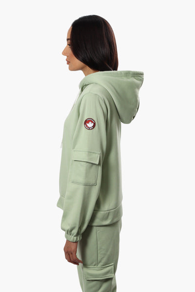 Canada Weather Gear Pocket Sleeve Sherpa Hoodie - Green - Womens Hoodies & Sweatshirts - Canada Weather Gear