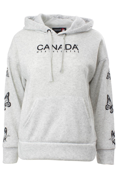 Canada Weather Gear Butterfly Sleeve Pullover Hoodie - Grey - Womens Hoodies & Sweatshirts - Canada Weather Gear