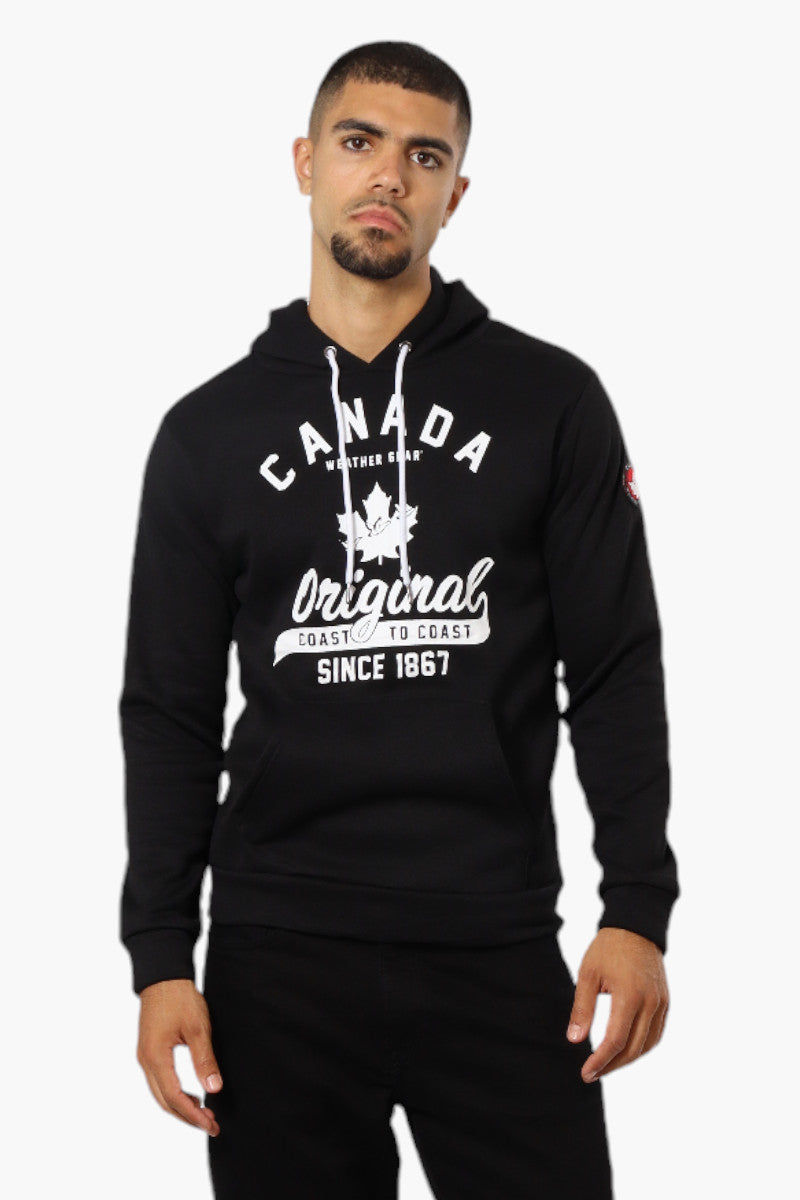 Canada Weather Gear Coast To Coast Print Hoodie Black