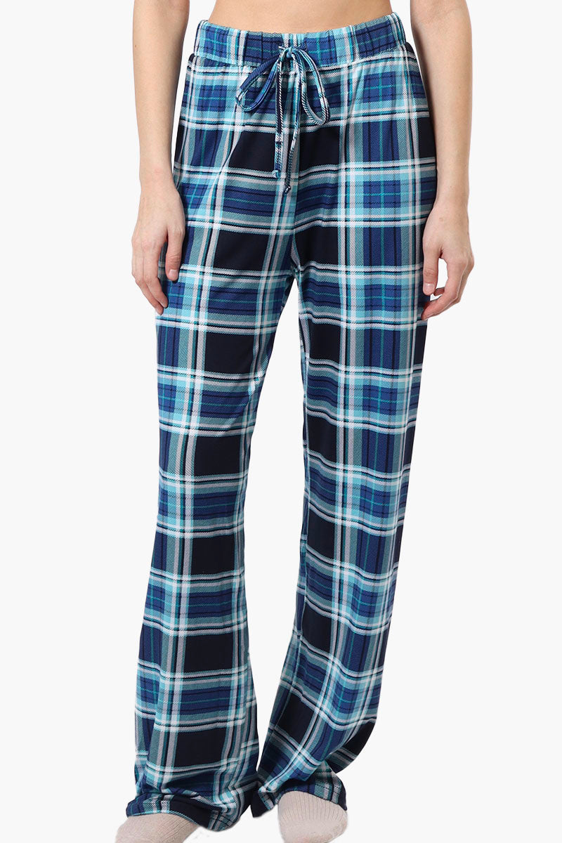 Navy plaid pajamas sale