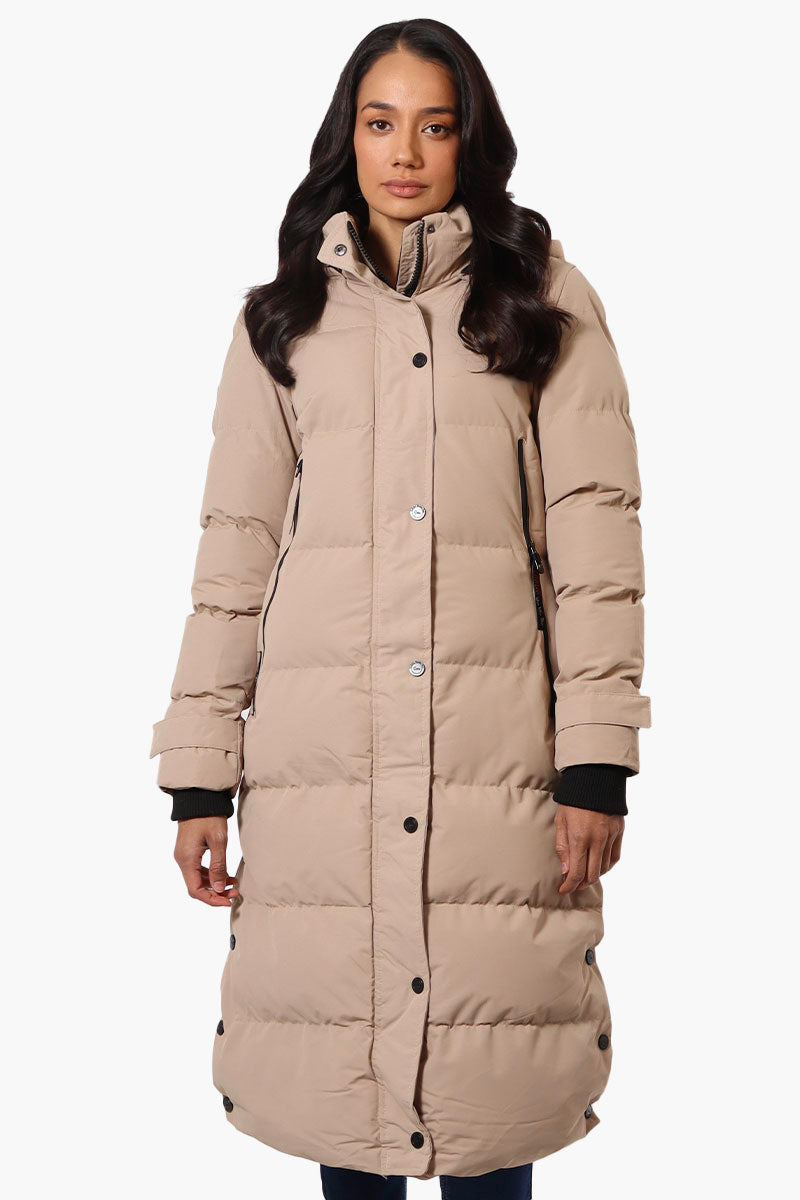 Canada Weather Gear Long Puffer Parka Jacket Beige