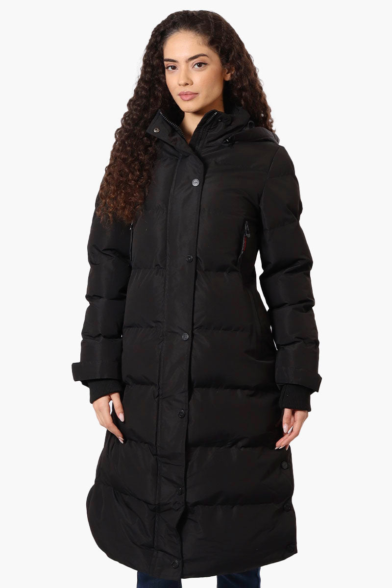 Canada Weather Gear Long Puffer Parka Jacket Black