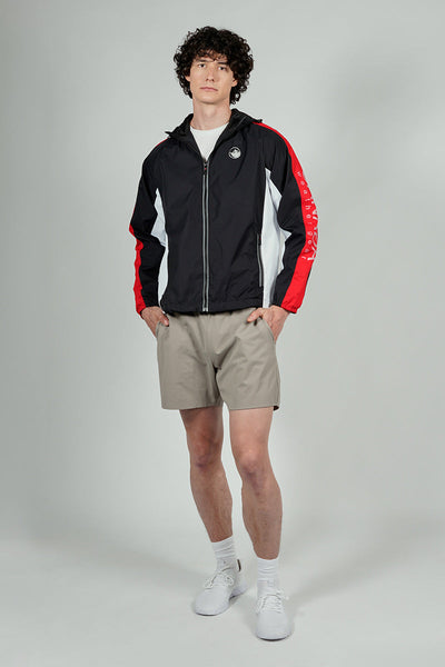 Canada Weather Gear Hooded Sleeve Print Logo Lightweight Jacket - Black
