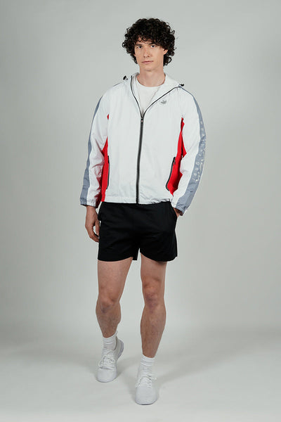 Canada Weather Gear Hooded Sleeve Print Logo Lightweight Jacket - White