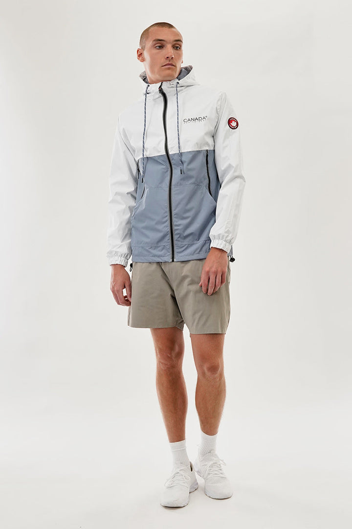 Canada Weather Gear Hooded Colour Block Lightweight Jacket - White