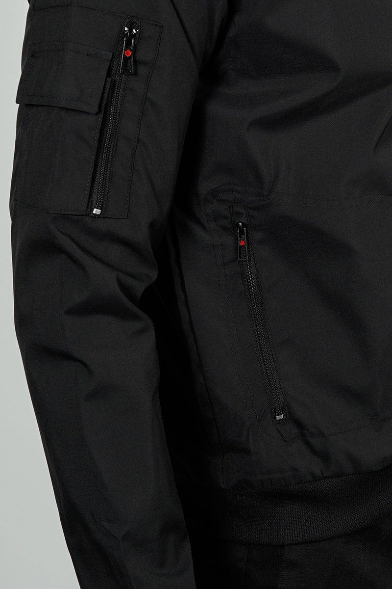 Canada Weather Gear Basic Zip Up Bomber Lightweight Jacket - Black
