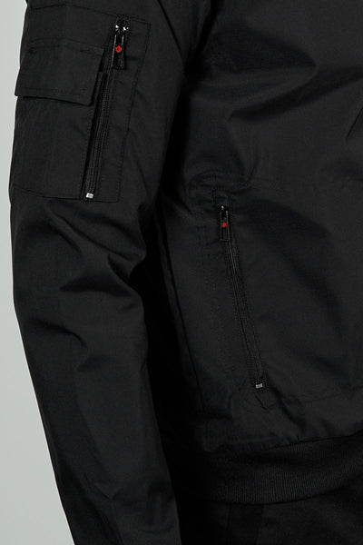 Canada Weather Gear Basic Zip Up Bomber Lightweight Jacket - Black