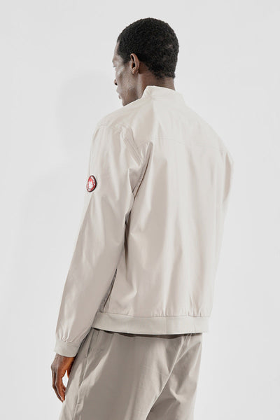 Canada Weather Gear Basic Zip Up Bomber Lightweight Jacket - Cream - Mens Lightweight Jackets - Canada Weather Gear
