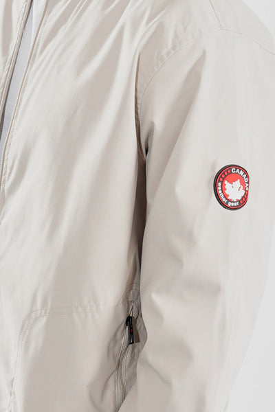 Canada Weather Gear Basic Zip Up Bomber Lightweight Jacket - Cream - Mens Lightweight Jackets - Canada Weather Gear