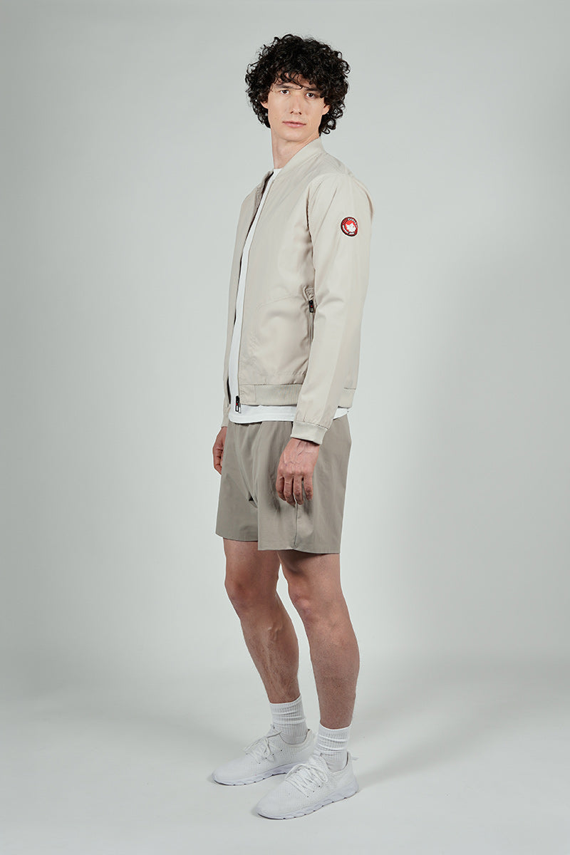 Canada Weather Gear Basic Zip Up Bomber Lightweight Jacket - Cream