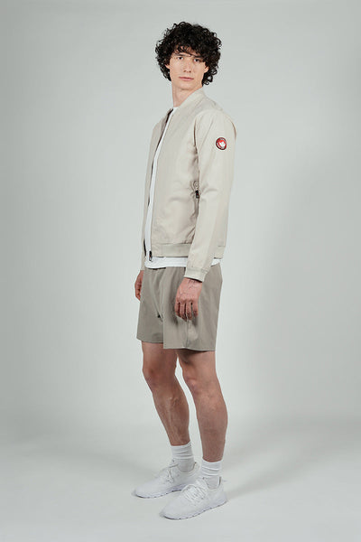 Canada Weather Gear Basic Zip Up Bomber Lightweight Jacket - Cream