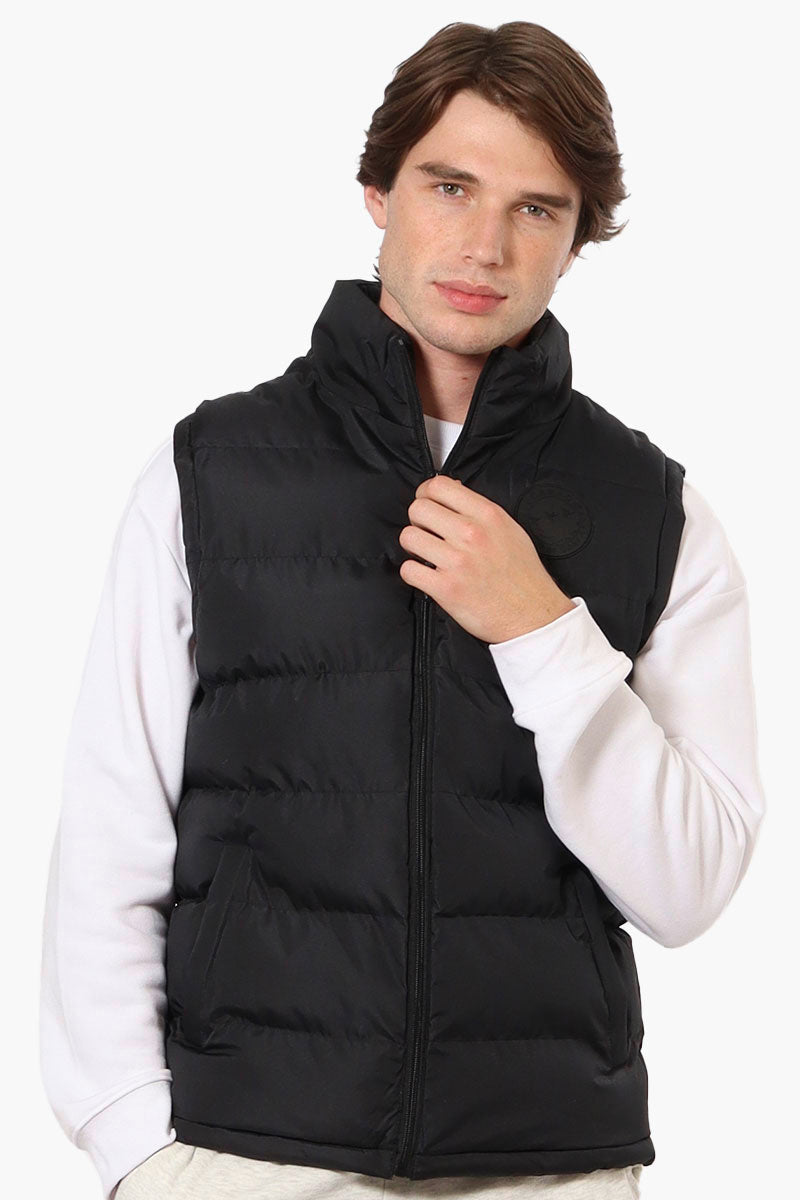 Canada Weather Gear Solid Bubble Vest - Black - Mens Vests - Canada Weather Gear