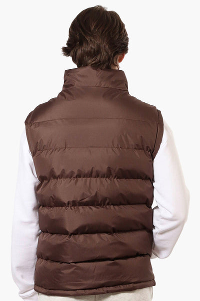 Canada Weather Gear Solid Bubble Vest - Brown - Mens Vests - Canada Weather Gear