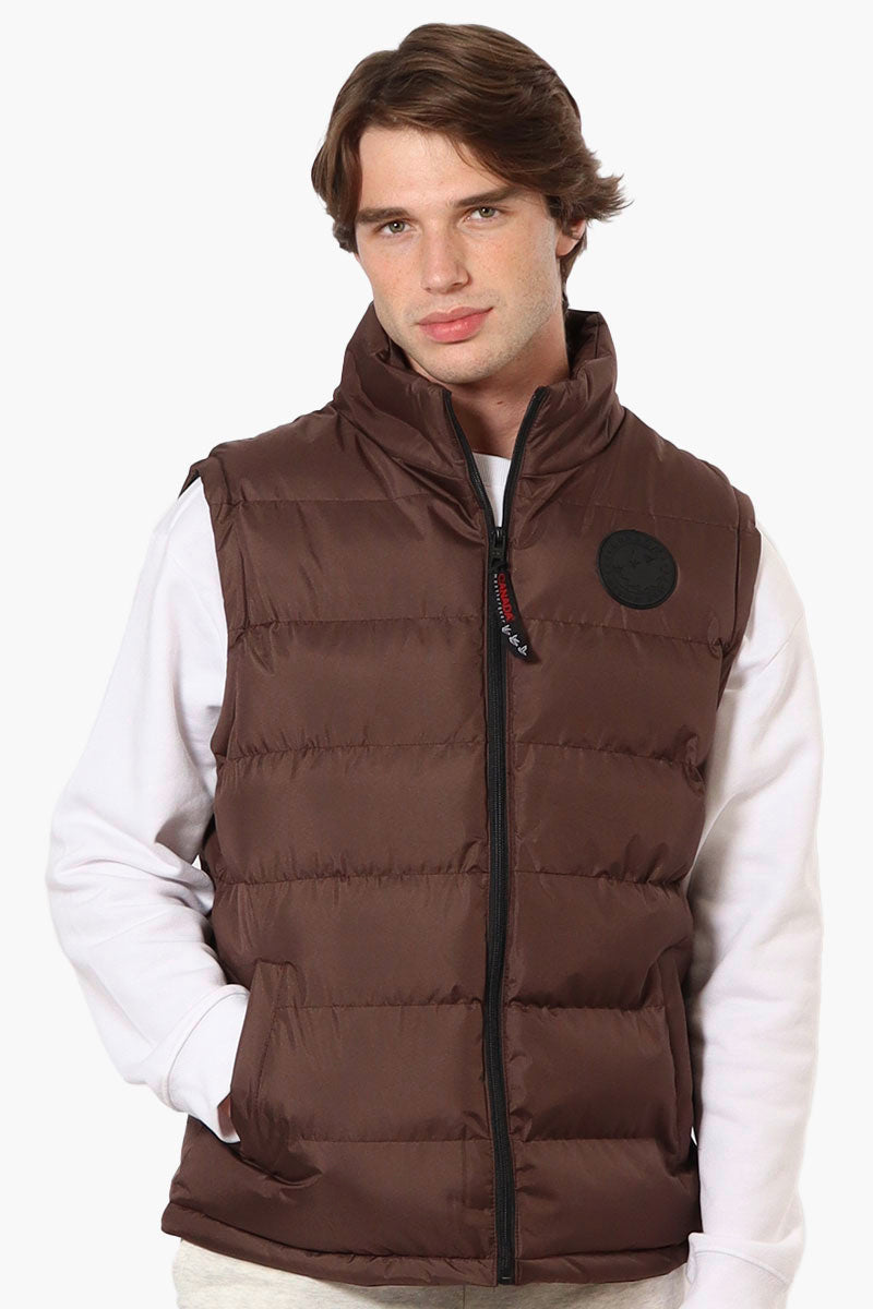 Canada Weather Gear Solid Bubble Vest - Brown - Mens Vests - Canada Weather Gear