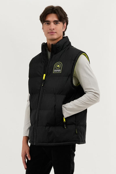 Super Triple Goose Double Pocket Bubble Vest - Black - Mens Vests - Canada Weather Gear