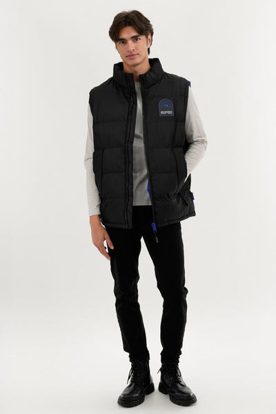 Super Triple Goose Double Pocket Bubble Vest - Black - Mens Vests - Canada Weather Gear