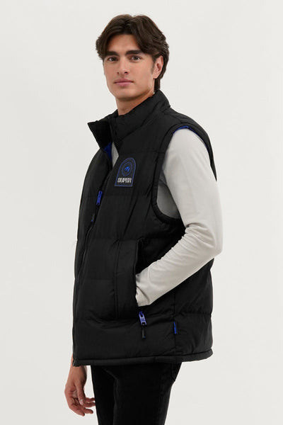 Super Triple Goose Double Pocket Bubble Vest - Black - Mens Vests - Canada Weather Gear