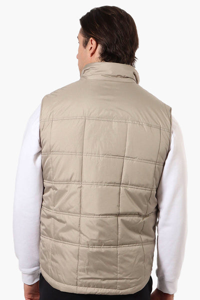 Canada Work Gear Sherpa Collar Bubble Vest - Beige - Mens Vests - Canada Weather Gear