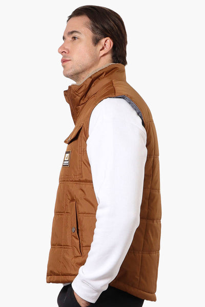 Canada Work Gear Sherpa Collar Bubble Vest - Brown - Mens Vests - Canada Weather Gear