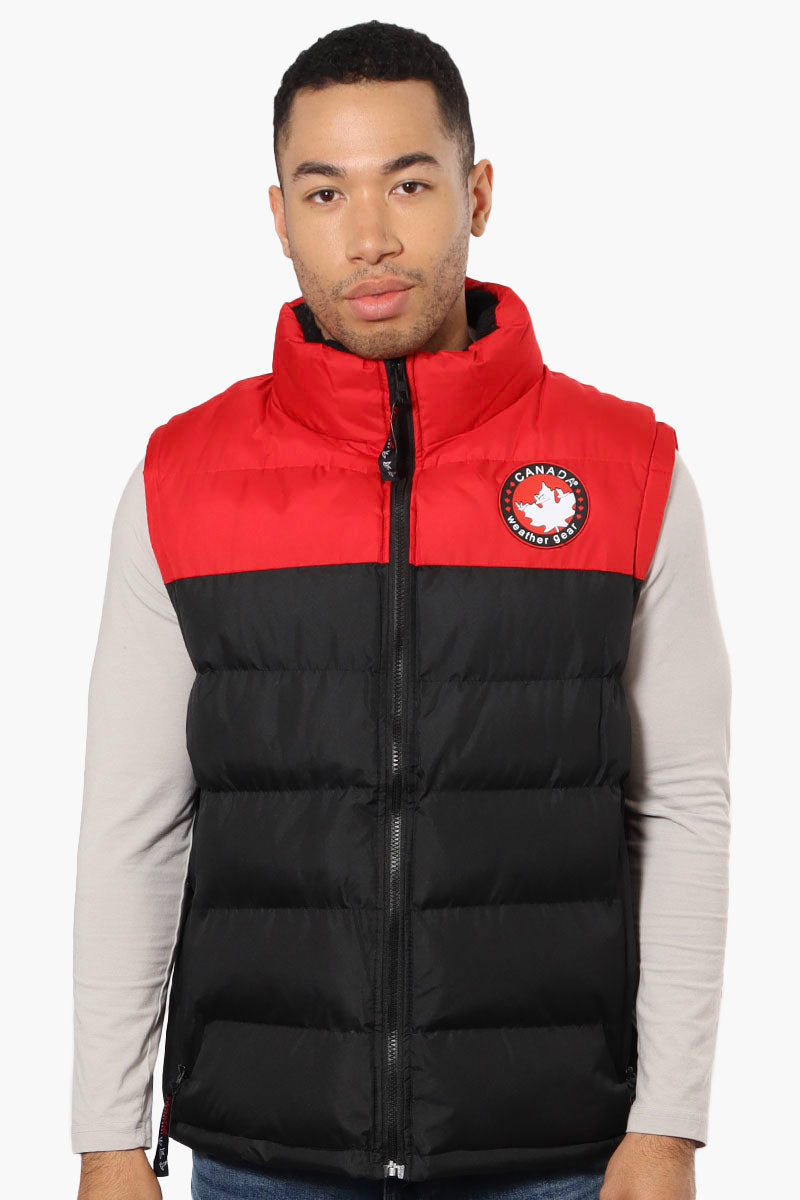 Canada Weather Gear Contrast Bubble Vest - Black - Mens Vests - Canada Weather Gear