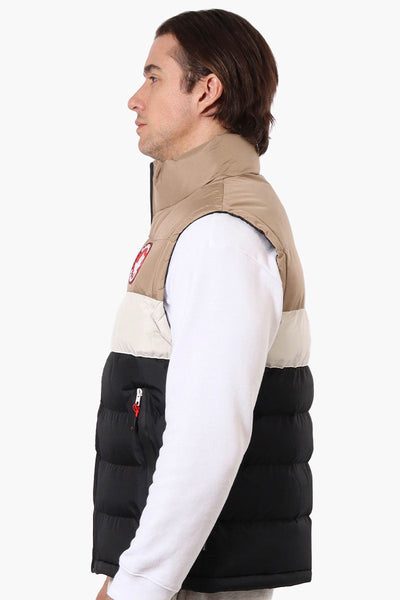 Canada Weather Gear Colour Block Vest - Beige - Mens Vests - Canada Weather Gear