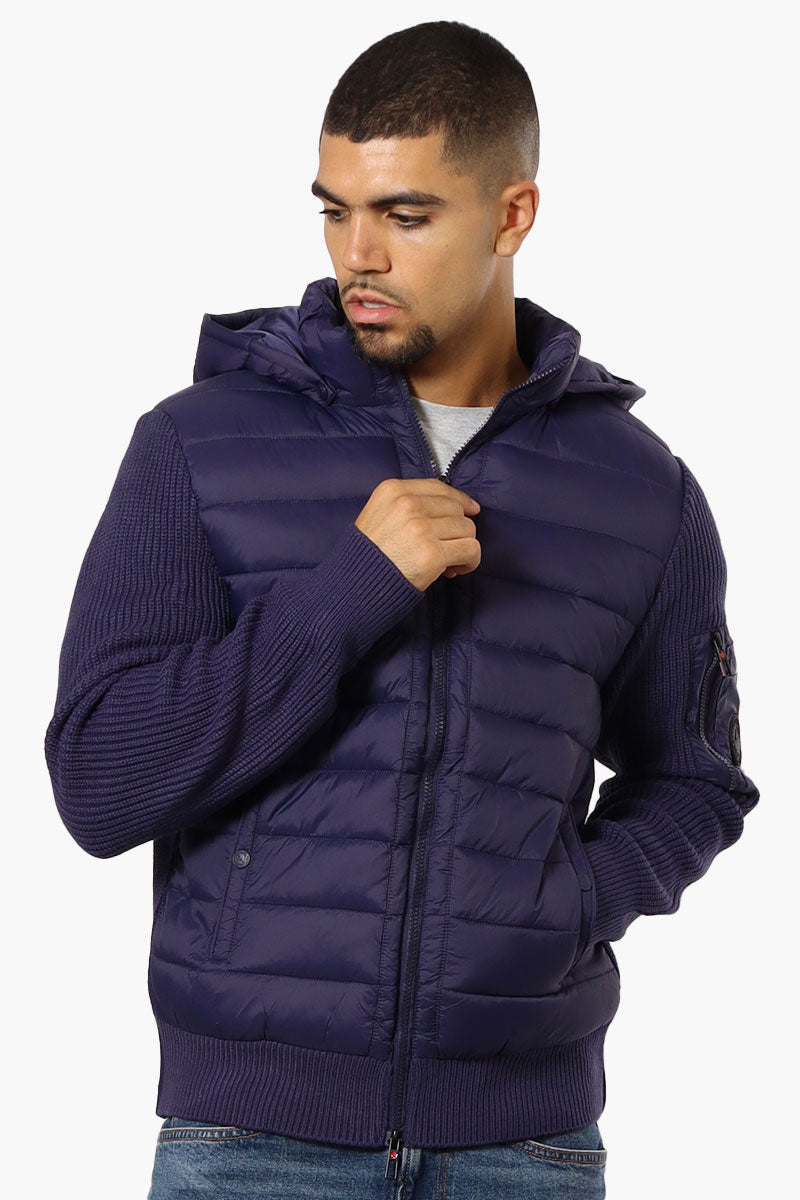 Canada Weather Gear Hooded Sweater Knit Lightweight Jacket - Navy