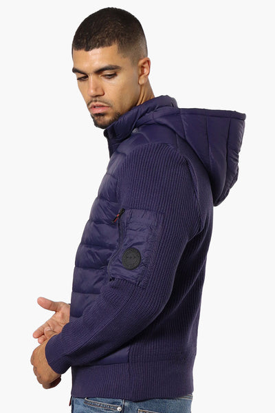 Canada Weather Gear Hooded Sweater Knit Lightweight Jacket - Navy - Mens Lightweight Jackets - Canada Weather Gear