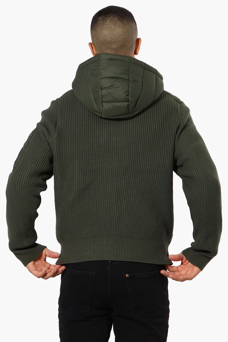 Canada Weather Gear Hooded Sweater Knit Lightweight Jacket - Olive