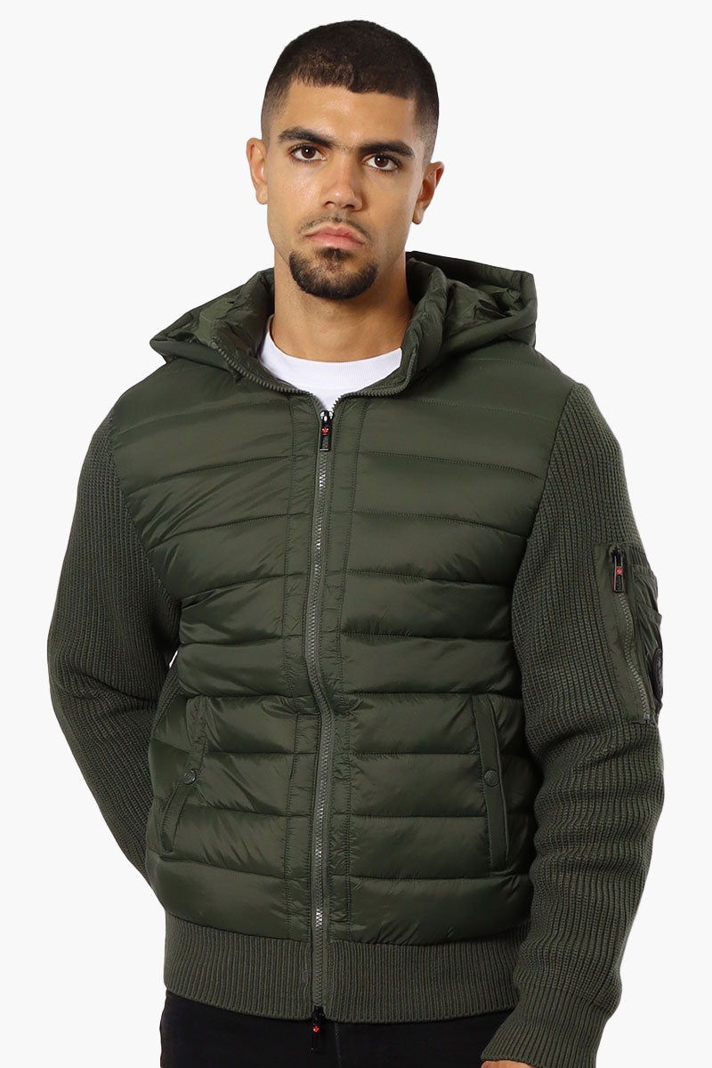 Canada Weather Gear Hooded Sweater Knit Lightweight Jacket - Olive