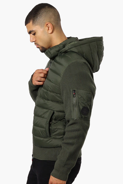 Canada Weather Gear Hooded Sweater Knit Lightweight Jacket - Olive