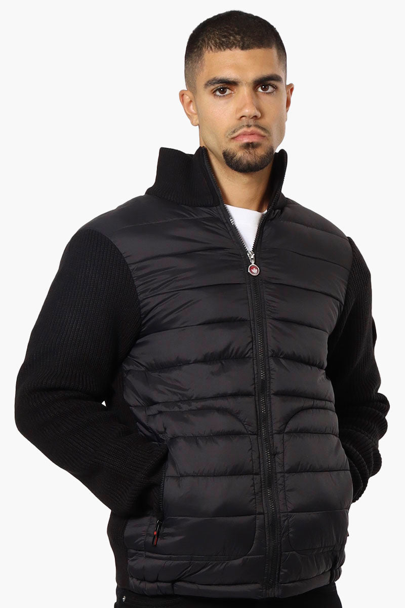 Canada Weather Gear Sweater Knit Polyfill Lightweight Jacket - Black - Mens Lightweight Jackets - Canada Weather Gear