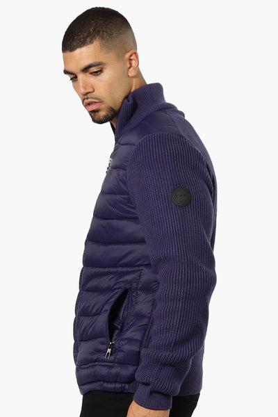 Canada Weather Gear Sweater Knit Polyfill Lightweight Jacket - Navy - Mens Lightweight Jackets - Canada Weather Gear