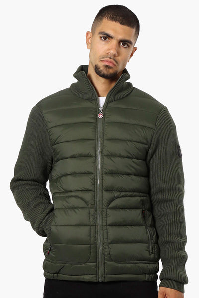 Canada Weather Gear Sweater Knit Polyfill Lightweight Jacket - Olive - Mens Lightweight Jackets - Canada Weather Gear