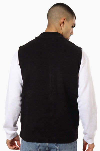 Canada Weather Gear Sweater Knit Polyfill Puffer Vest - Black - Mens Vests - Canada Weather Gear