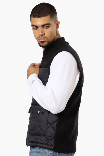 Canada Weather Gear Sweater Knit Polyfill Puffer Vest - Black - Mens Vests - Canada Weather Gear