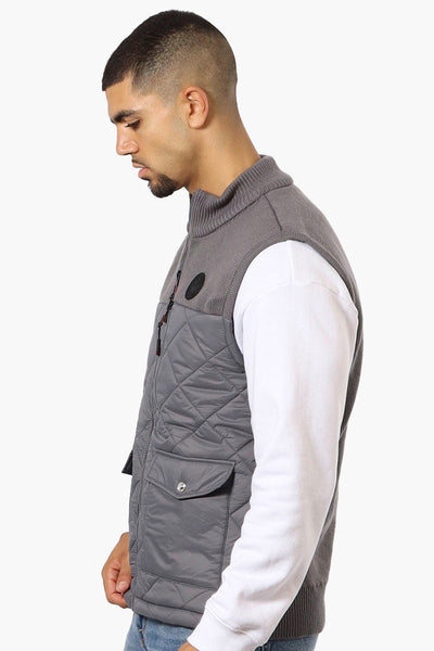 Canada Weather Gear Sweater Knit Polyfill Puffer Vest - Grey - Mens Vests - Canada Weather Gear