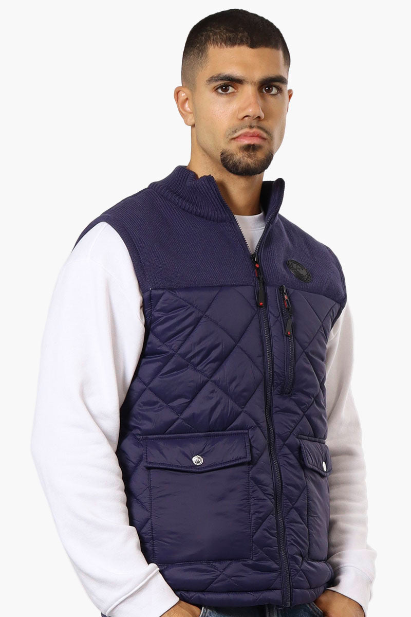 Canada Weather Gear Sweater Knit Polyfill Puffer Vest - Navy - Mens Vests - Canada Weather Gear