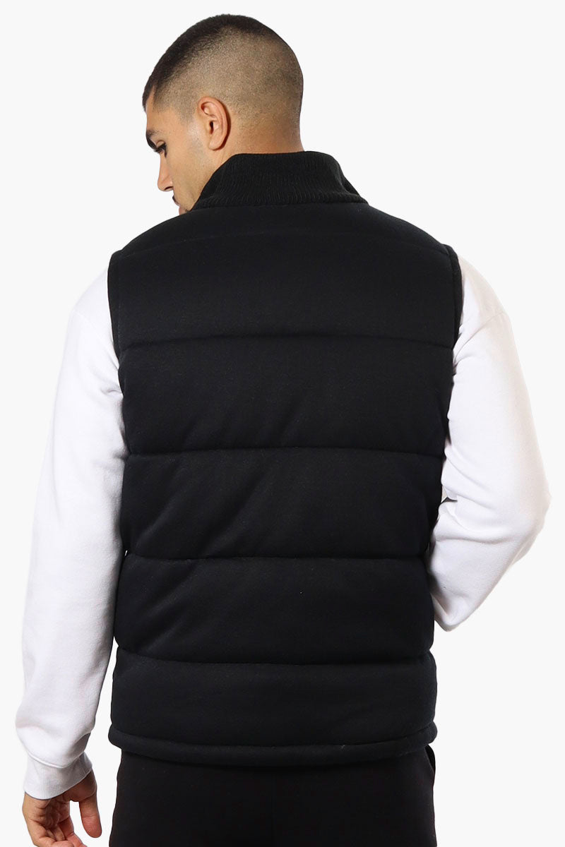 Canada Weather Gear Solid Sweater Knit Puffer Vest - Black - Mens Vests - Canada Weather Gear