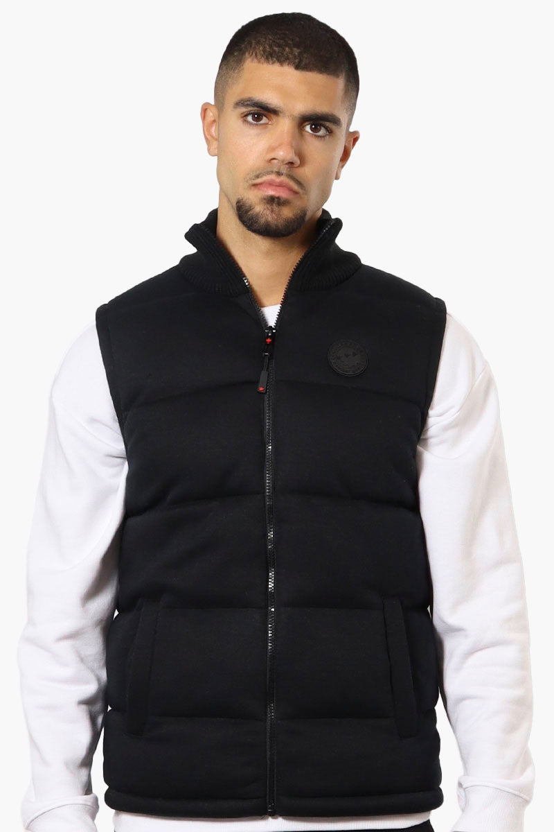 Canada Weather Gear Solid Sweater Knit Puffer Vest - Black - Mens Vests - Canada Weather Gear