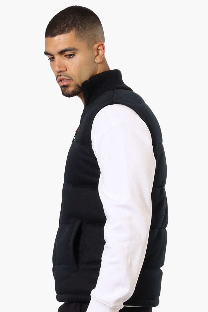 Canada Weather Gear Solid Sweater Knit Puffer Vest - Black - Mens Vests - Canada Weather Gear