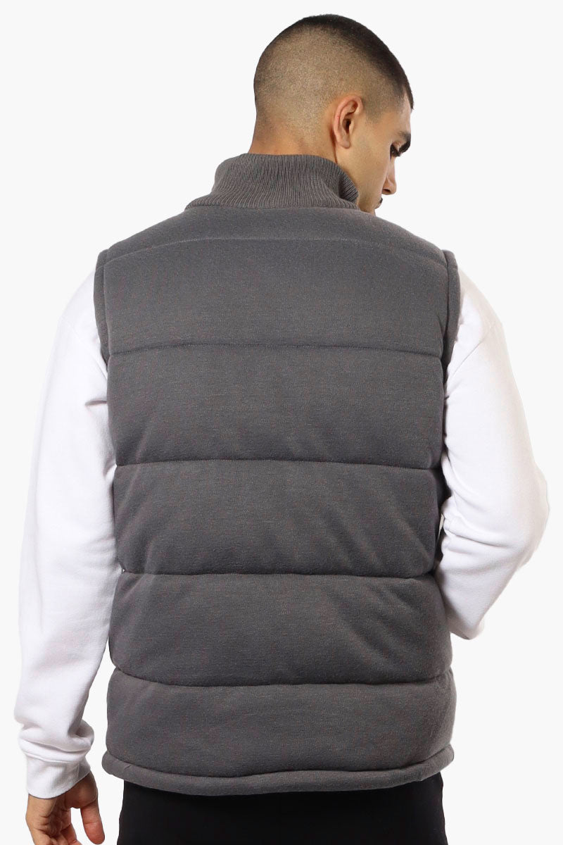 Canada Weather Gear Solid Sweater Knit Puffer Vest - Grey - Mens Vests - Canada Weather Gear