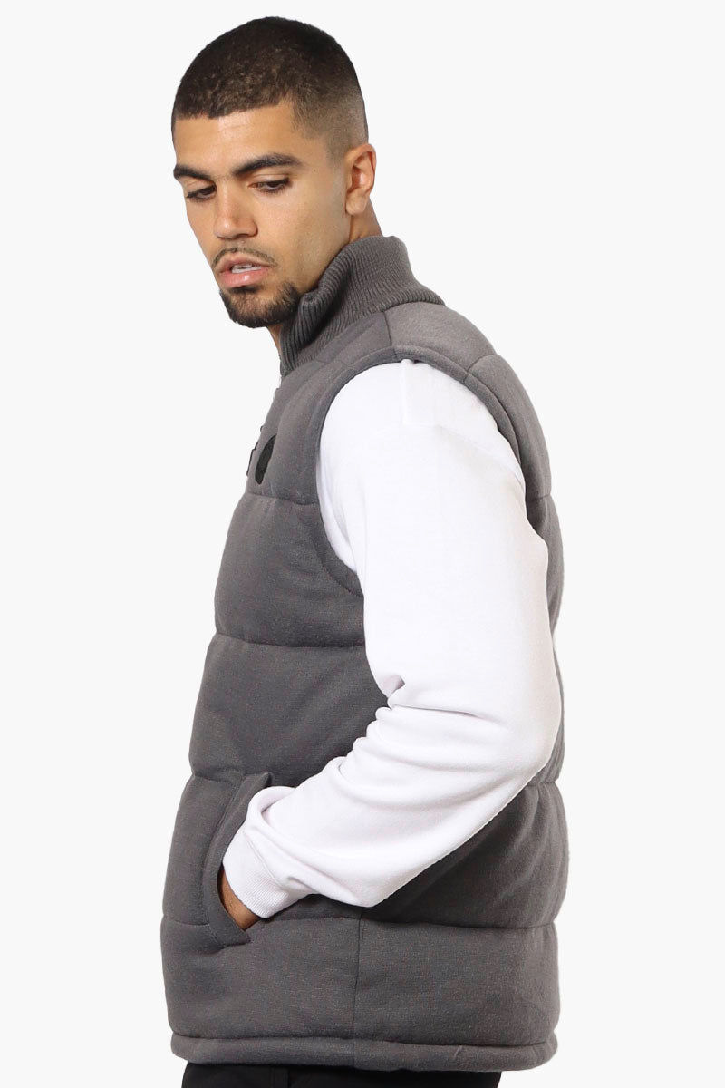 Canada Weather Gear Solid Sweater Knit Puffer Vest - Grey - Mens Vests - Canada Weather Gear