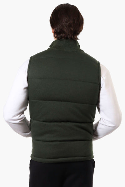 Canada Weather Gear Solid Sweater Knit Puffer Vest - Green - Mens Vests - Canada Weather Gear